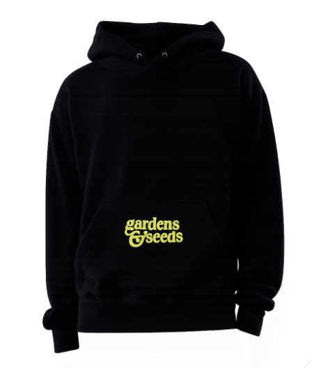 Gardens and Seeds Black Hoodie
