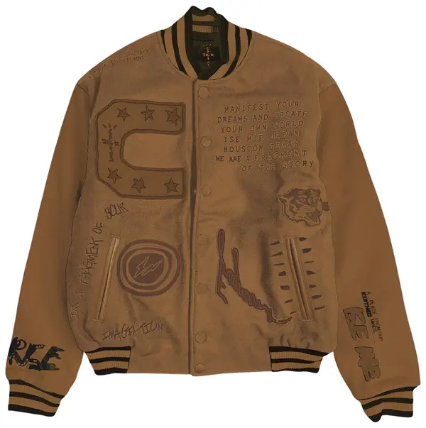 CJ x Fragment Manifest Letterman Jacket ‘Brown’