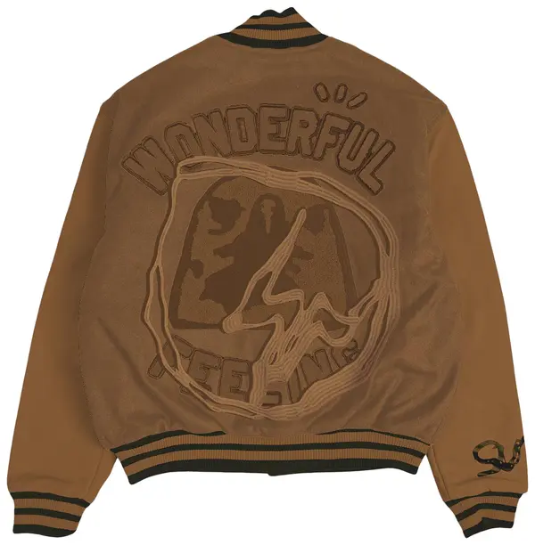 CJ x Fragment Manifest Letterman Jacket ‘Brown’